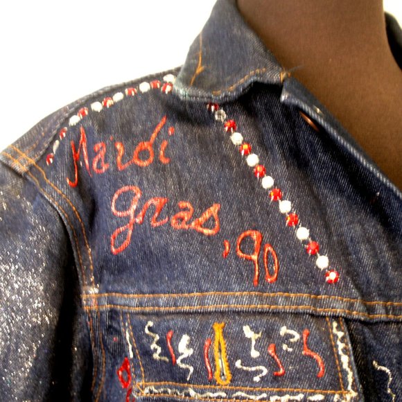 Embellished New Orleans Denim Jacket - Picture 2 of 6